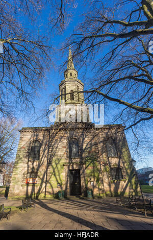 St Paul's Kirche, St Paul's Square, Birmingham, UK, im Winter Stockfoto