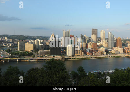 Skyline von Pittsburgh, Pennsylvania, USA. Stockfoto