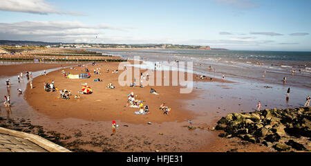 Eine Geldbuße Sommernachmittag Dawlish Warren Strand, Devon, England, UK. Stockfoto