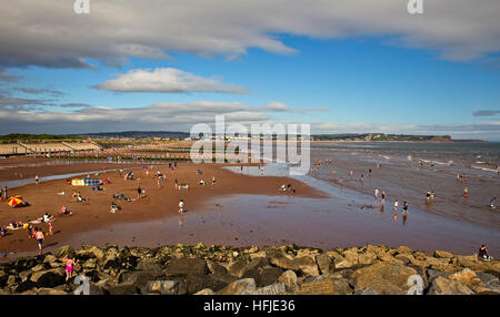 Eine Geldbuße Sommerabend Dawlish Warren Strand, Devon, England, UK. Stockfoto