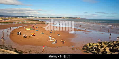 Eine Geldbuße Sommernachmittag Dawlish Warren Strand, Devon, England, UK. Stockfoto