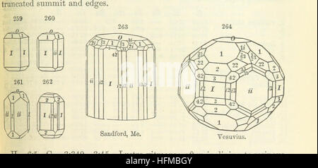 Bild entnommen Seite 333 von "A System der Mineralogie... Fünfte Auflage, überarbeitet und erweitert... Mit drei Anhänge und Korrekturen. (Anhang I., 1868-1872, von G. J. Bürste. Anhang II. 1872-1875, und Anhang III., 1875-1882, von E. S. Dana.) " Bild entnommen Seite 333 von "A System der Mineralogie Stockfoto