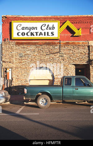 Canyon Club - Vintage Neon unterzeichnen Williams, Arizona auf der Route 66 Stockfoto