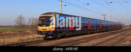 365524 first Capital Connect High-Speed Vorortbahn Einheit East Coast Main Line Railway Cambridgeshire Stockfoto