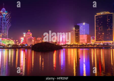 Macao Casino Nacht Stockfoto