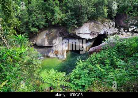 Des Teufels Pool an Babinda Boulders in Queensland, Australien Stockfoto