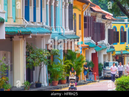 Emerald Hill Road in Singapur Stockfoto