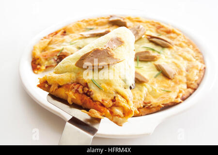 Thunfisch pizza Stockfoto