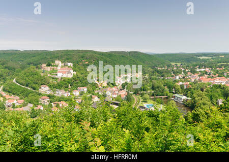 Gars am Kamp: Blick vom Aussichtsturm Hamerlingwarte auf Gars bin Kamp, Waldviertel, Niederösterreich, Niederösterreich, Österreich Stockfoto