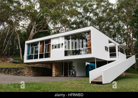 Vordere äußere von Rose Seidler House, Teil der Sydney Lebende Museen, Entwurf des Architekten Harry Seidler für seine Eltern Stockfoto