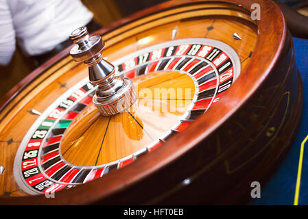 Roulette-Rad in casino Stockfoto