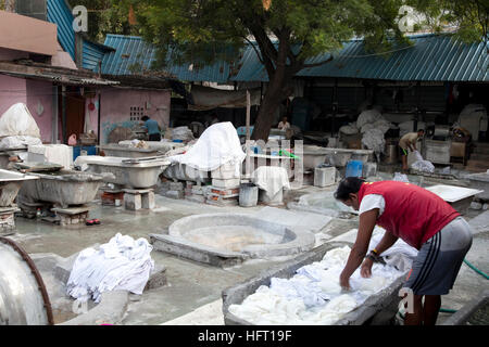 Die Devi Prasad Sadan Dhobi Ghat, Hailey Lane, Delhi, Indien Stockfoto