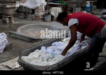 Die Devi Prasad Sadan Dhobi Ghat, Hailey Lane, Delhi, Indien Stockfoto