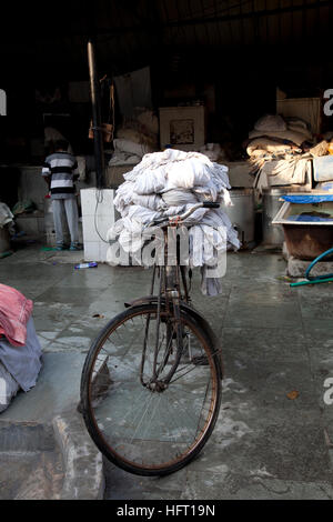 Die Devi Prasad Sadan Dhobi Ghat, Hailey Lane, Delhi, Indien Stockfoto