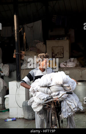 Die Devi Prasad Sadan Dhobi Ghat, Hailey Lane, Delhi, Indien Stockfoto