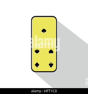 Domino-Symbol Abbildung verschiedene ein-vier auf dem isolierten Hintergrund. FÜR Verwendung Design, Dekoration, Druck Telefon, Website, etc.. Stock Vektor