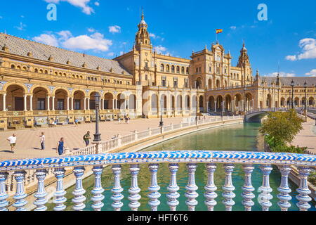 Plaza de Espana, Sevilla, Spanien Stockfoto