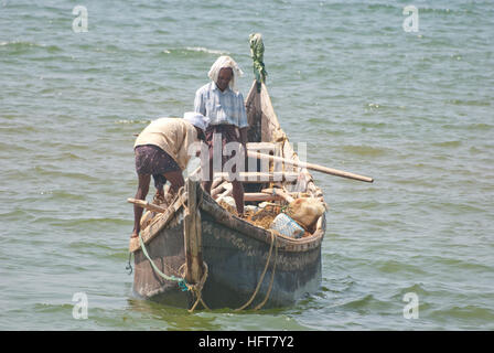 Schiffer in Kerala Stockfoto