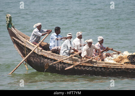 Schiffer in Kerala Stockfoto