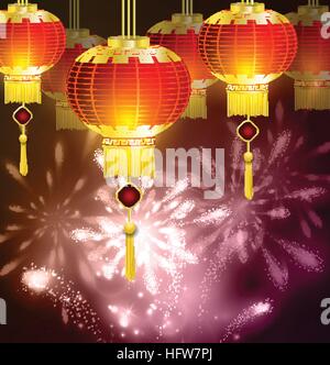 Chinese New Year Papier Vektorgrafiken. Stock Vektor