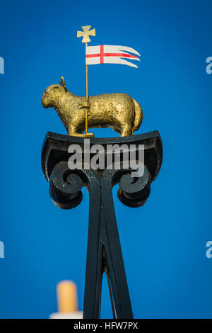 Der Heilige Lamm und Flagge Wappen an den Inns Of Court. London, UK, Stockfoto
