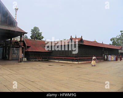 Eine Struktur in Tempelanlagen, Shri Krishna Tempel, ambalpuram, Kerala Stockfoto