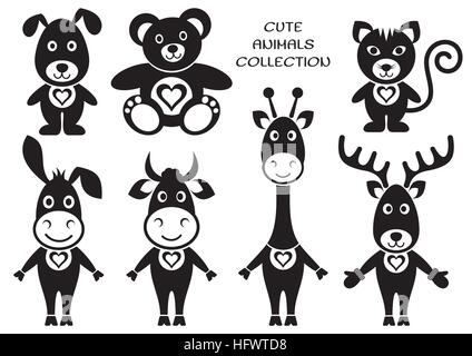 Niedlichen Cartoon Tiere Stock Vektor