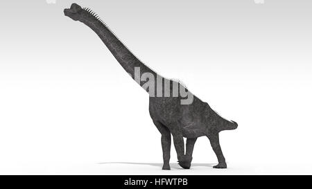 3D Darstellung der Brachiosaurus, isoliert auf weiss Stockfoto