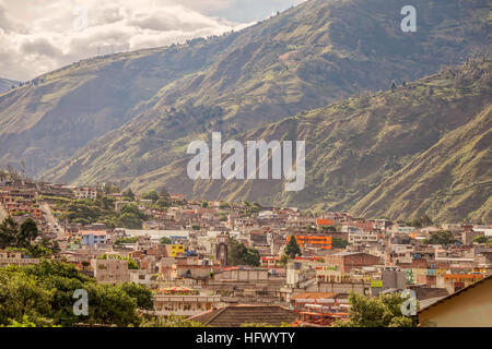 Banos De Agua Santa, Tele Luftaufnahme Provinz Tungurahua, Ecuador, Südamerika Stockfoto