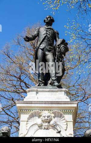 Denkmal für den Marquis de Lafayette und seiner Landsleute, Lafayette Square, Washington, D.C., USA. Stockfoto