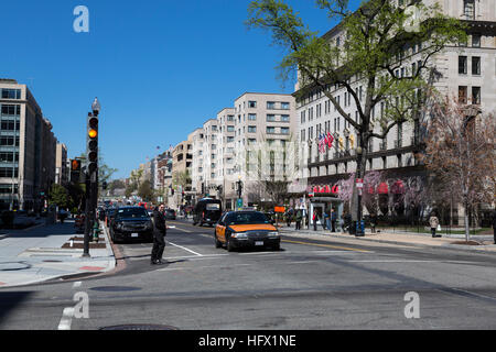16.. Street NW, Washington, D.C., unmittelbar nördlich von Lafayette Square. Stockfoto