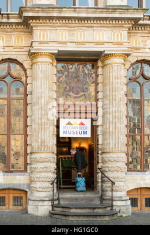 Belgian Beer Museum Eingang, Brüssel, Belgien, Europa Stockfoto