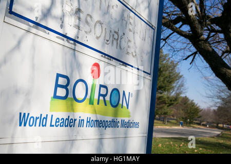 Ein Logo Zeichen außerhalb einer Einrichtung von Boiron in Newtown Square, Pennsylvania am 10. Dezember 2016 besetzt. Stockfoto