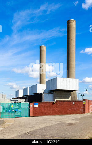 Taylors Lane Power Station, einer offenen Kreislauf Gasturbine Station in London Stockfoto