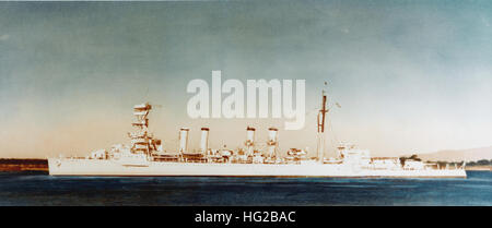 USS Trenton (CL-11) in Pearl Harbor c1938 Stockfoto