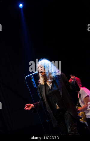 Turin, Italien, 27. Juli 2015 Patti Smith funktioniert Leben die Pferde-Tour Stockfoto