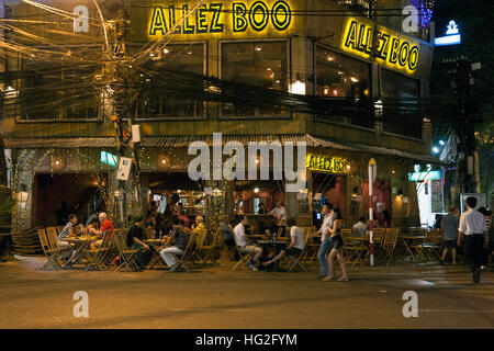 Nachtleben Allez Boo bar De Tham-Street-Ho-Chi-Minh-Stadt-Vietnam Stockfoto