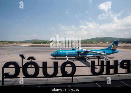 Vietnam Airlines ATR-72 Flugzeugen Vietnam Phu Quoc Insel Stockfoto