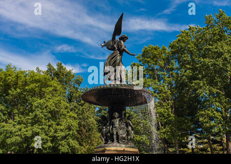 Blick auf Bethesda Fountain im Central Park in New York Stockfoto