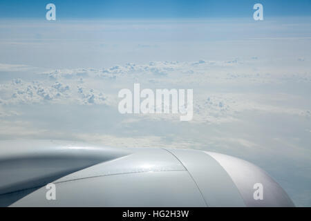 Ansicht der Wolkenobergrenze bei 43000 Füße Stockfoto