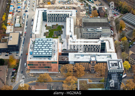 Luftaufnahme, Justice Center Bochum, Justiz, Staatsanwaltschaft und Human Services, Bochum, Ruhrgebiet, Nordrhein-Westfalen, Stockfoto
