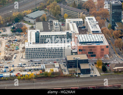 Luftaufnahme, Justice Center Bochum, Justiz, Staatsanwaltschaft und Human Services, Bochum, Ruhrgebiet, Nordrhein-Westfalen, Stockfoto