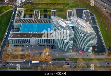 Luftaufnahme, E.ON Campus Essen, EON-zentrale Essen, Ruhr Aeria, Nordrhein-Westfalen, Deutschland, Europa, Luftbild, Stockfoto