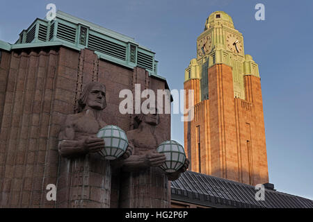 Helsinki Hauptbahnhof Finnland Stockfoto