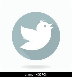 Fliegende Vogel Vektor flache Icon Stock Vektor