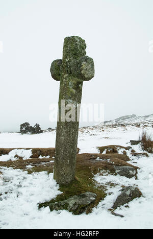 Windigen Stelle überqueren, Dartmoor, England UK Stockfoto