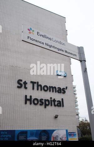 St. Thomas Hospital London plus melden für Florence Nightingale museum Stockfoto