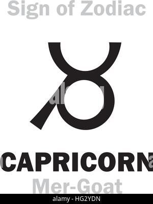 : Sternzeichen Sternzeichen CAPRICORNUS (die Mer-Ziege) Stock Vektor