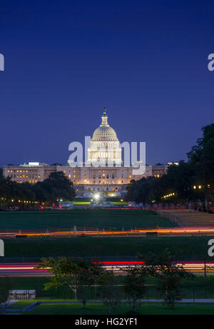 U.S. Capitol in der Nacht, Washington DC, USA Stockfoto