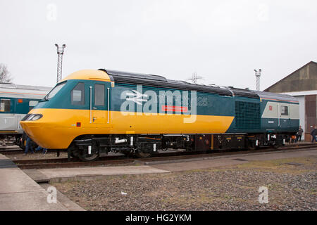 Klasse 43 43002 bei First Great Western St Phillips Marsh Depot, Bristol, England Tag der offenen Tür 02.05.2016. Stockfoto